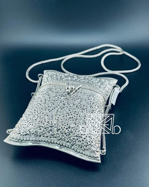 Handcrafted Thai Sterling Silver Crossbody Bag