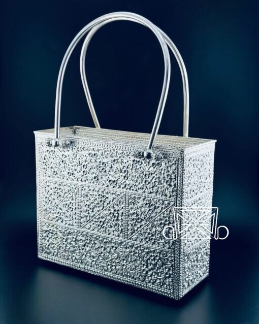 Handcrafted Sterling Silver Thai Bag – Rectangular Box Style